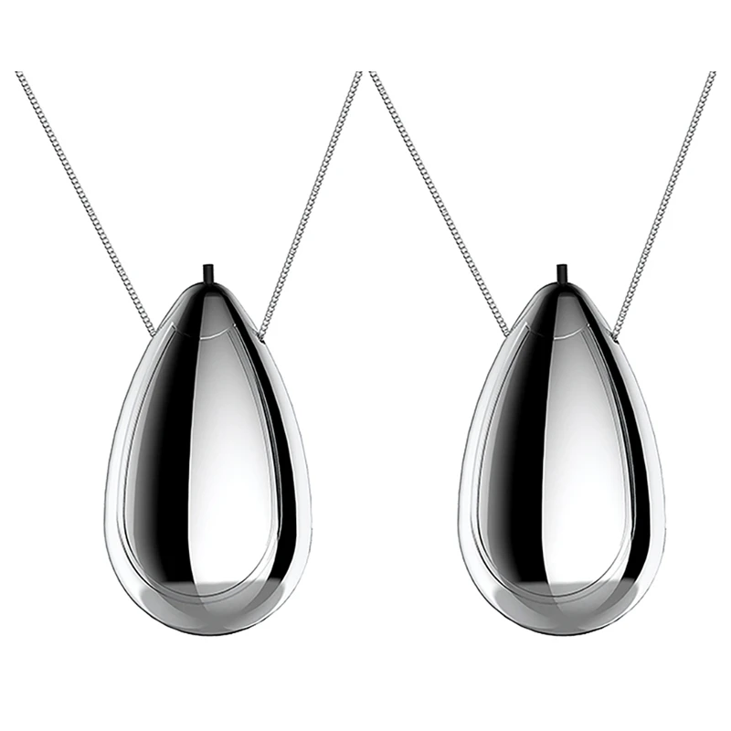 

2 Pcs Fashionable Personal Wearable Mini Portable Rechargeable Negative Ion Hanging Neck Air Purifier