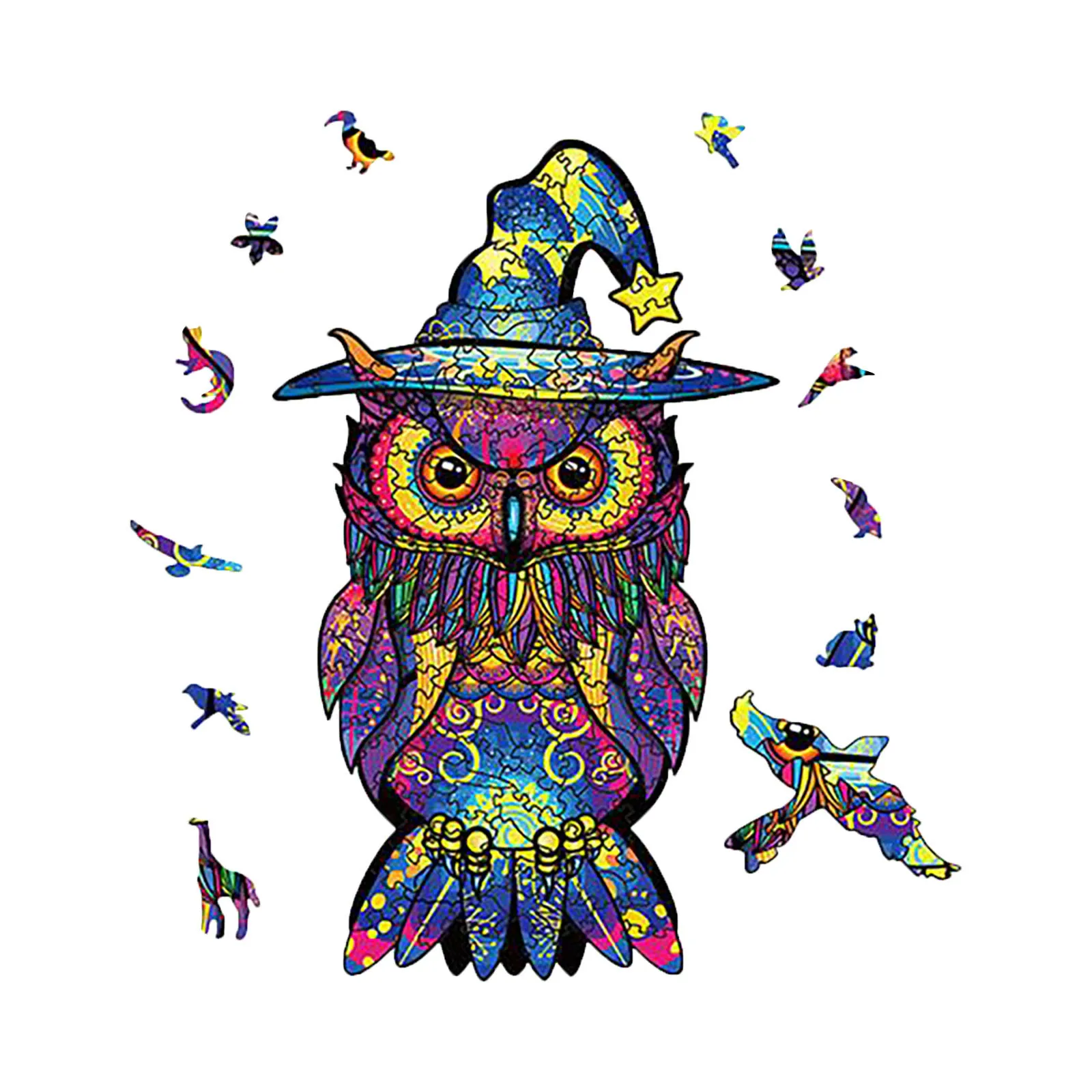 

60 Irregular Three- Animal Puzzles With Special-Shaped Wooden Puzzles Strokes Spellbound