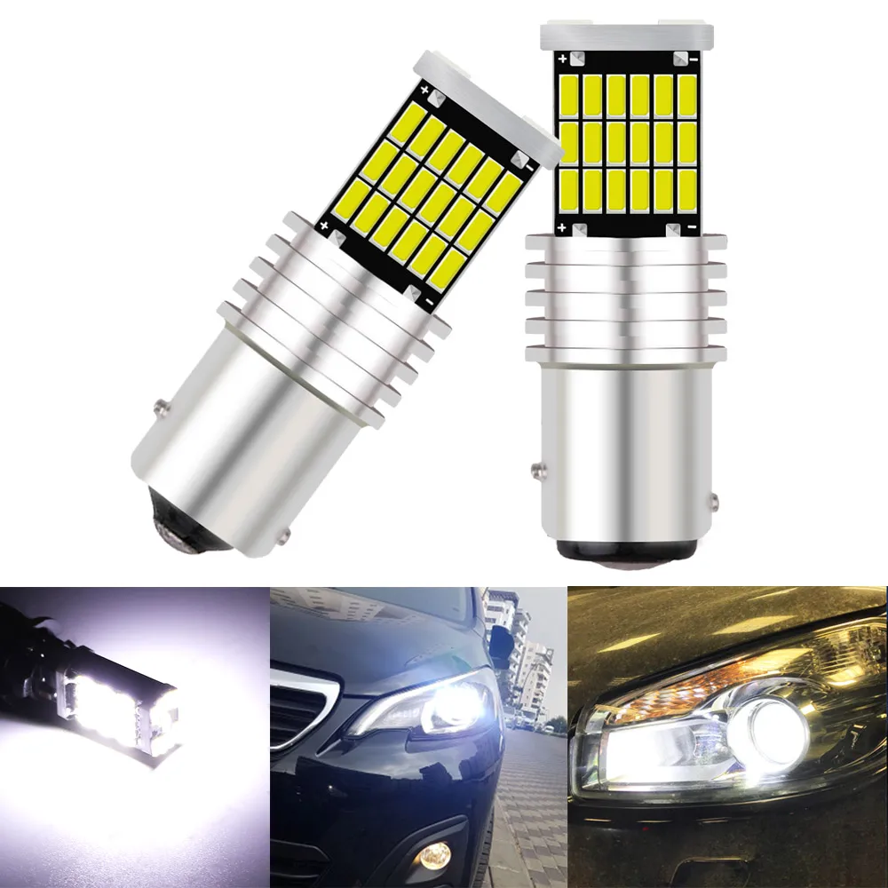 

2X 1156 1157 BA15S LED Car Motorcycle Lights Accessories Turn Signal Reverse Brake Lamp R5W 4014 LEDs 12V Auto Width Light Bulb