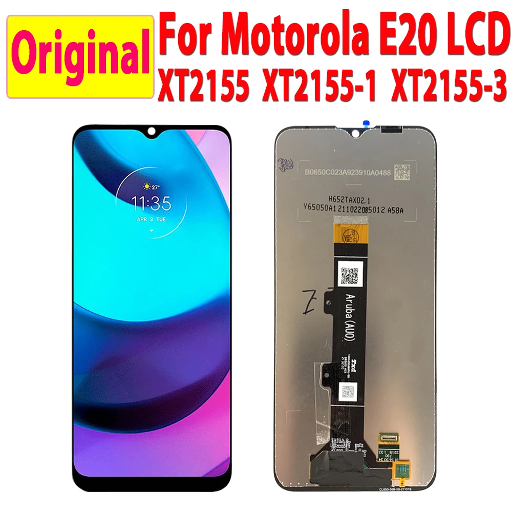 Оригинальный дисплей для Motorola Moto E20 LCD XT2155 XT2155-1 ЖК-дисплей Сенсорная панель экран