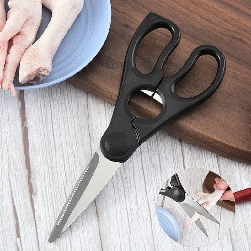 Многофункциональные Кухонные Ножницы Из Нержавеющей Стали Прочные С Острыми