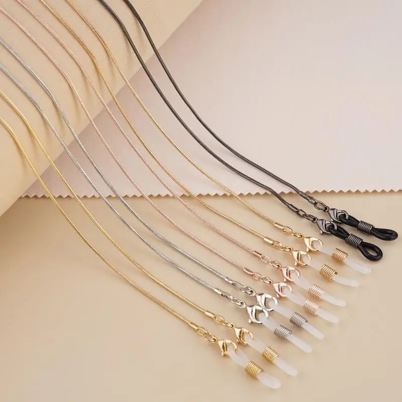 

Fashion Reading Glasses Chain for Women Metal Sunglasses Cords Gold Black Silver Color Lanyard Metal Rope Eyewear Accessories