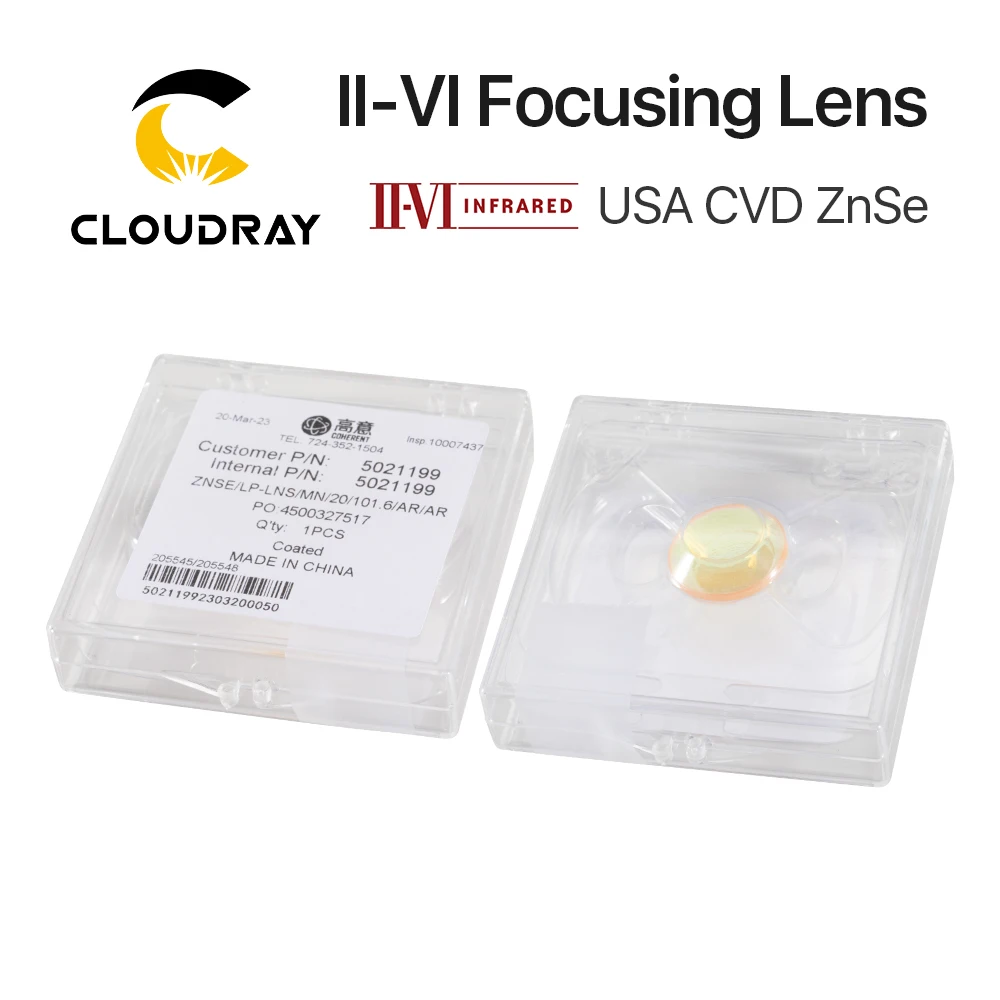 Cloudray II-VI ZnSe Focus Lens DIa. 19.05mm 20mm FL 50.8-101.6mm 2-4" for CO2 Laser Engraving Cutting Machine Free Shipping images - 6