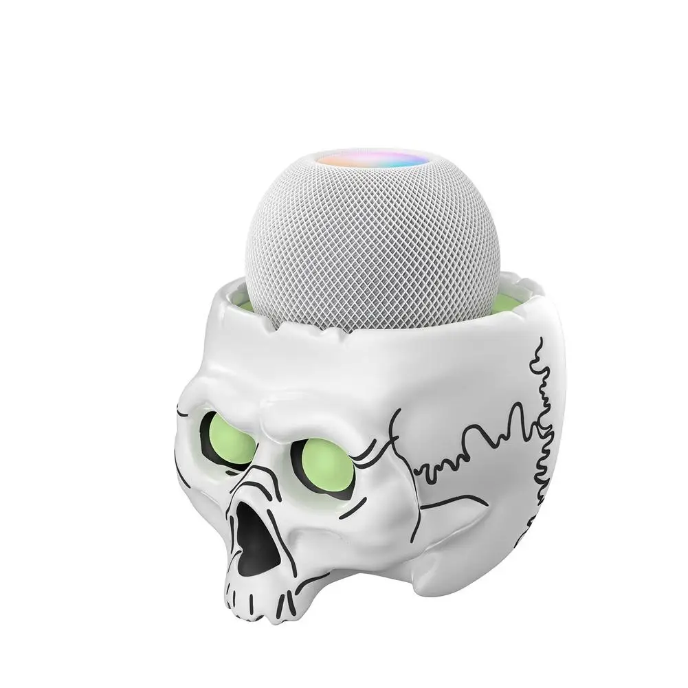 

For Home Pod Mini Stand For Apple Smart Audio Bracket Creative Skull Shape Home Desktop Speaker Stands Skeleton Base Holder 008