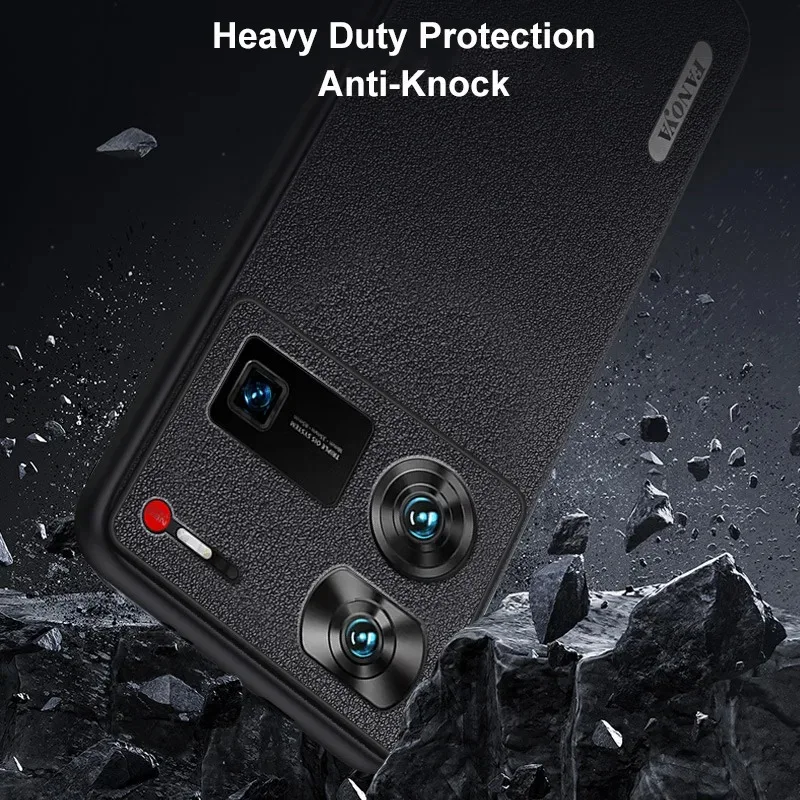 Для Nubia Z60 Ultra Чехол Мягкая веганская кожа Защитная задняя крышка для nubia Z50Ultra