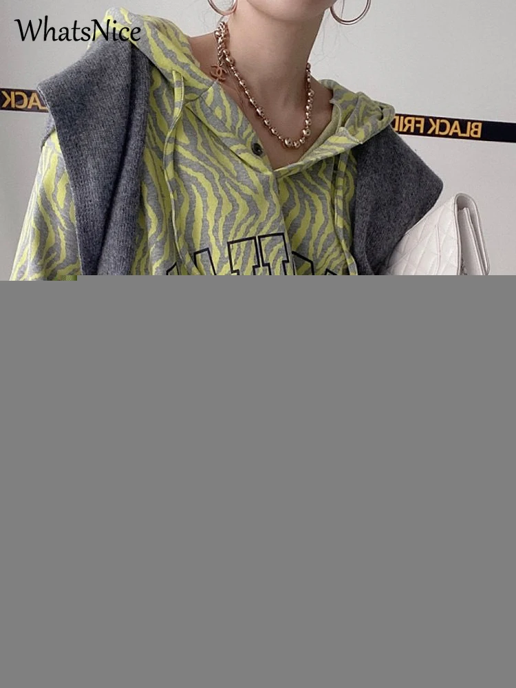 

New Korean Fashion Plaid Woman Dress Casual Ladies Hoodie Dresses for Women Female Girls Streetwear Vintage Leopard Print Dress