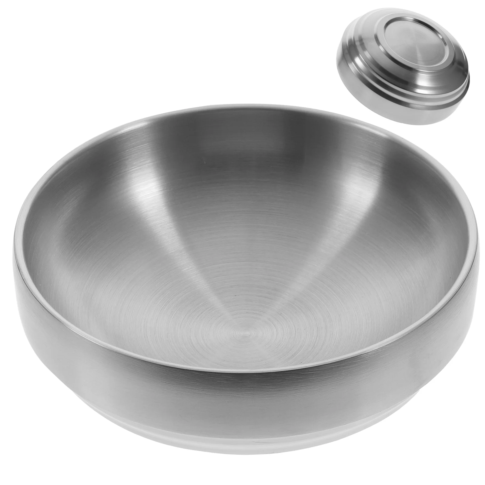 

Stainless Steel Salad Bowl Daily Use Korean Foods Multi-function Serving Mixing Japanese Rice Bowls Noodle Pho Household