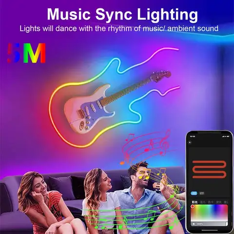 Acosh neon RGBIC светодиодная лента 1м 2м 3м 5м