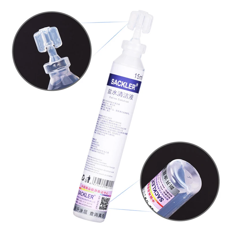 

15ml Topical Skin Saline Toner for Tattoo Piercing Aftercar Sea Salt Cleansing Solution Skin Care Relief for Bumps Scar Blemishe