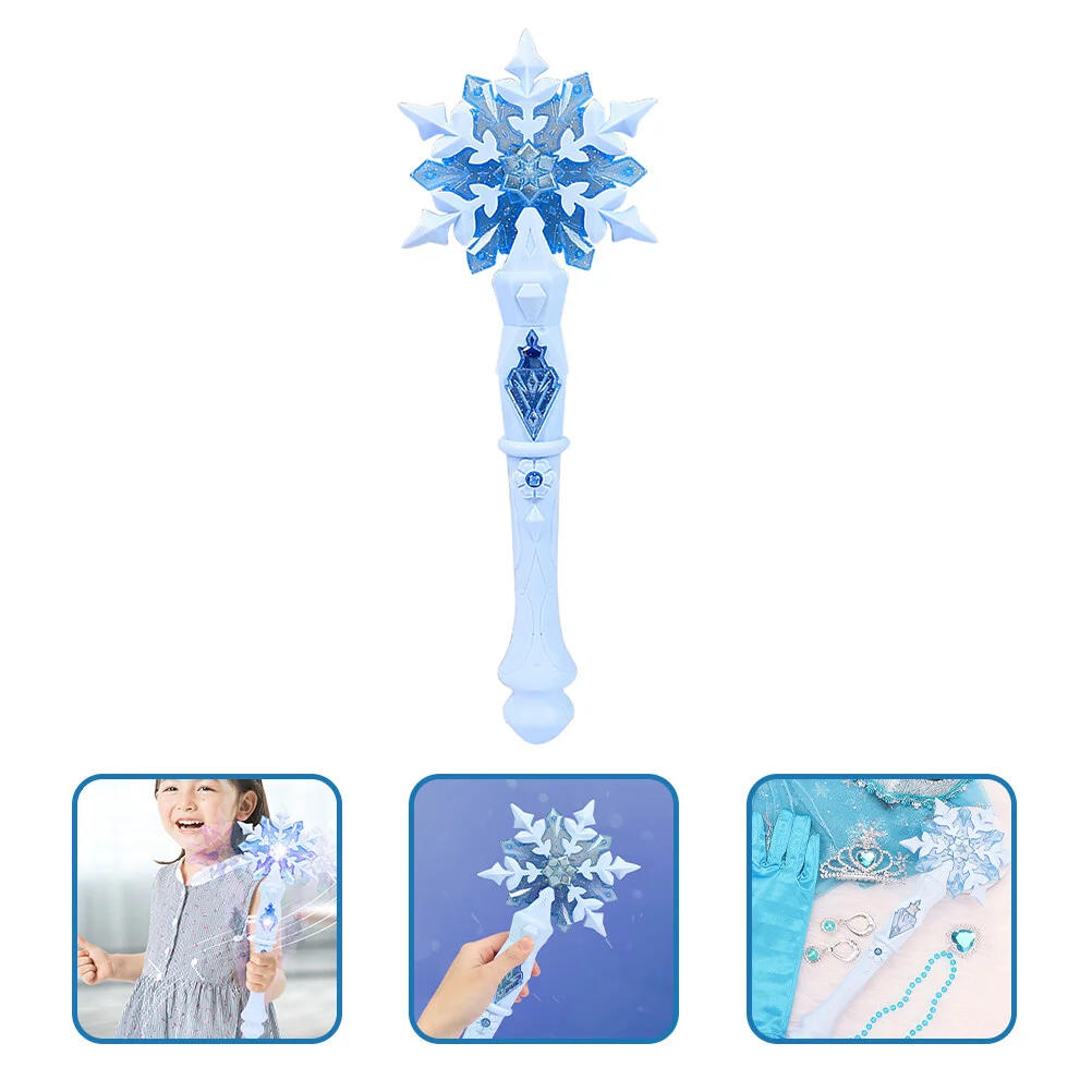 

Snow Wand Kids Decors Toys Fairy Plastic Light Up Cosplay Snowflake Party Child