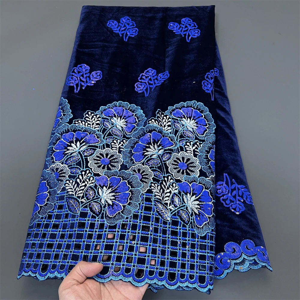 Африканская нигерийская бархатная кружевная ткань блестки бисер гипюр для шитья