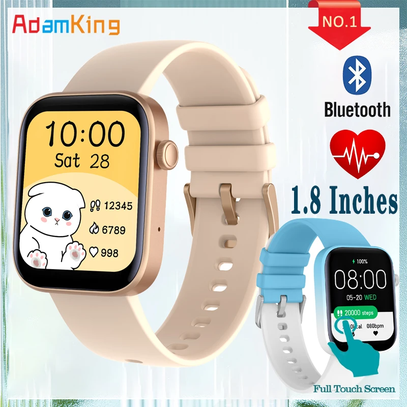 

Смарт-часы с Bluetooth, экран 1,8 дюйма, 120 + спортивный режим