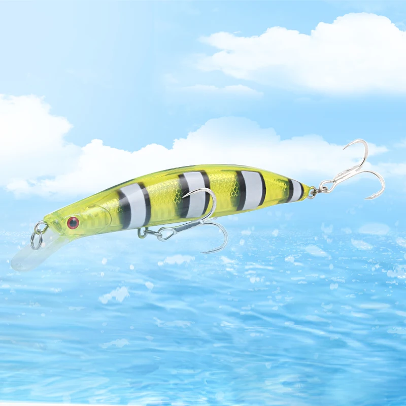Лазерная приманка для морской рыбалки, глубоководный погружной подводной лодки с большим радиусом действия, жесткая приманка со звуковыми бусинами, см, 24 г, усиленный двойной крючок в виде резервуара для крови