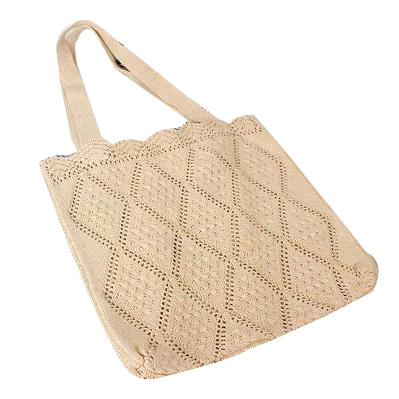 Модные сетчатые вязаные крючком сумки на ремне повседневная сумка-бродяга