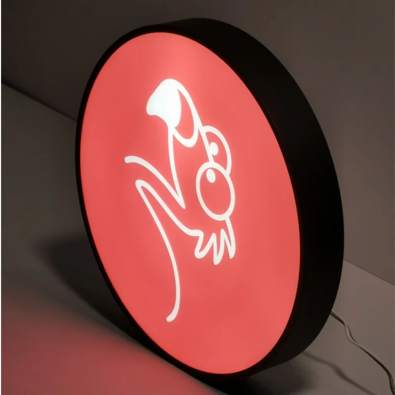 

Fashion Store Decorative Light Hotels Logo Designs Illuminated Signs Wall Decor Custom Shape Lightbox Circle Led Sign Light Box