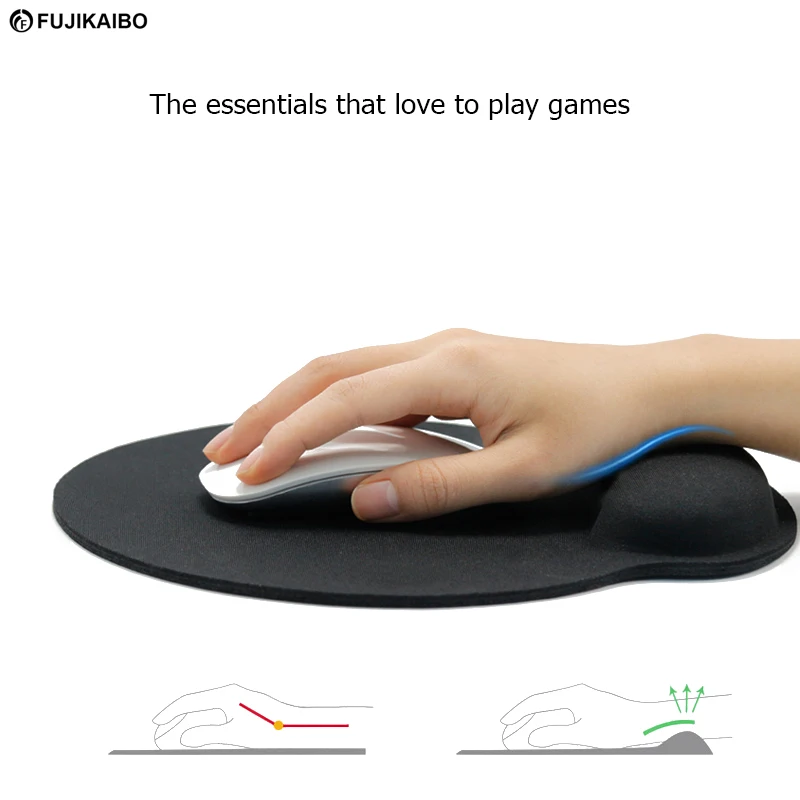 

Коврик для мыши с гелевым упором для запястья, нескользящий базовый эргономичный коврик для мыши для офиса, игрового ПК, ноутбука, мягкий ко...