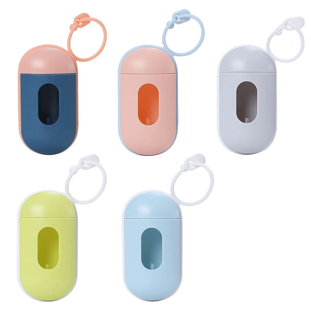 

Диспенсер для мусора для домашних животных, многоразовый органайзер для переработки отходов, бытовой уличный, розовый, темно-синий