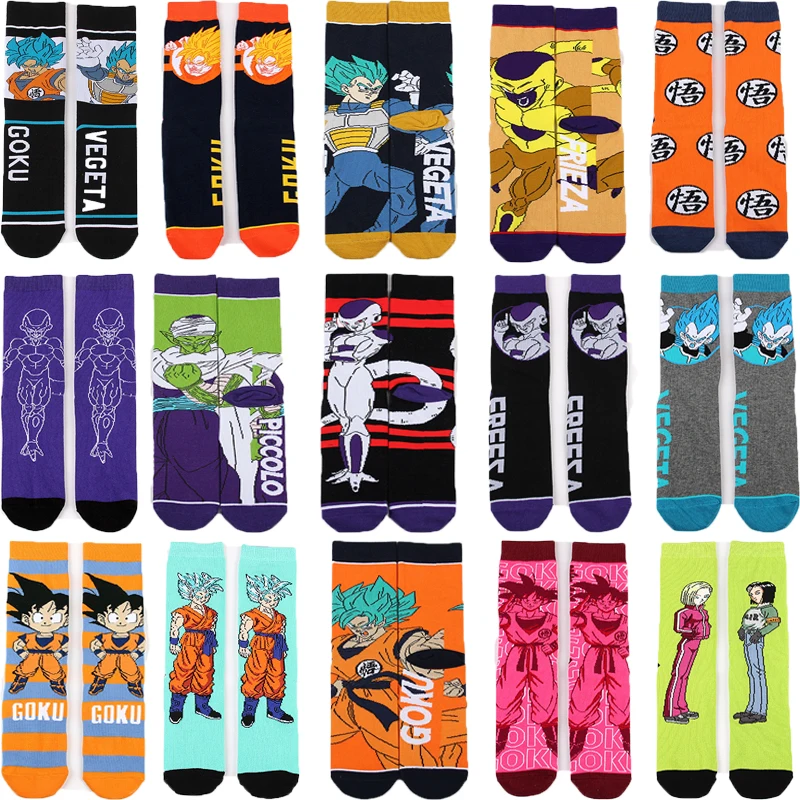 

Fashion and Funny Dragon Ball Anime Cartoon Characters Men's Socks Funny Women's Socks Trendy Cool Socks Casual Couple Socks