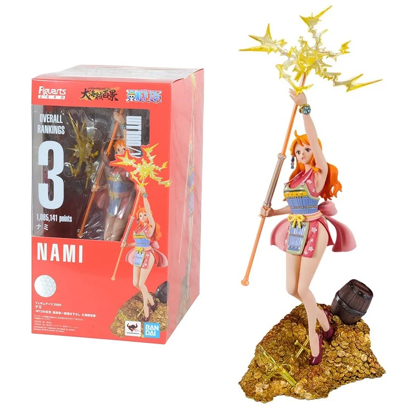 

Фигурка героя аниме Bandai ZERO WT100 Nami, оригинальная Коллекционная модель, аниме экшн-фигурки для детей