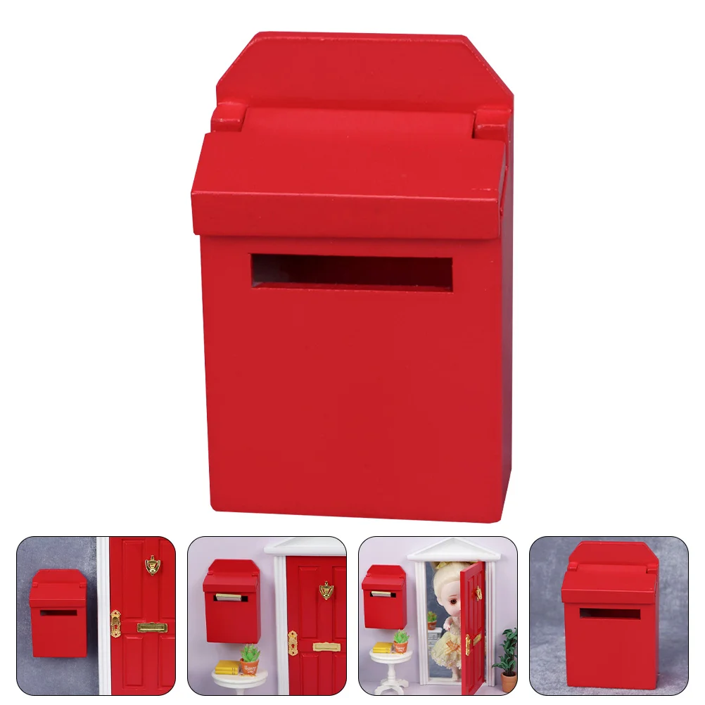 Мини-красный почтовый ящик товары для декора дома нежная мебель деревянные