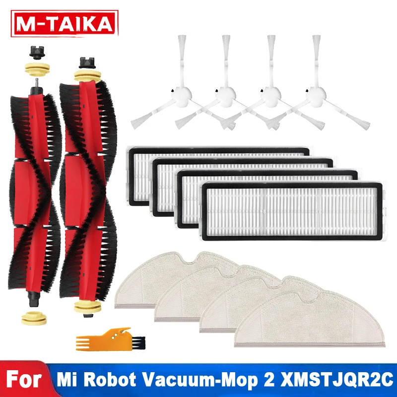 

Запчасти для робота-пылесоса Xiaomi Mi, насадка на швабру с фильтром и основной боковой щеткой, 2 шт., аксессуары для XMSTJQR2C STYTJ03ZHM