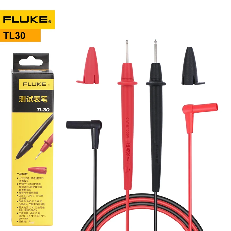 

FLUKE TL30 Multimeter Test Leads Multimeter Accessories Dedicated Probe,Twistguard Test Leads with 2mm Diameter Probe Tips