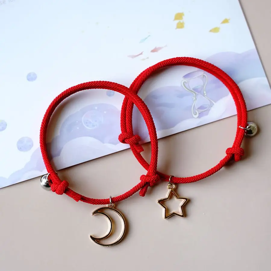 

2021 Hot Magnet Bracelet Couple Handmade Adjustable Rope Matching Braslet Infinite Love Pair Braclet Lucky Red Wholesale