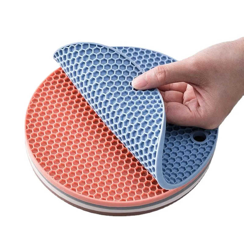 

Silicone Mat Coaster Food Grade Material Placemat Non-slip Table Mat Kitchen Accessories Gadgets Round Cup Mat