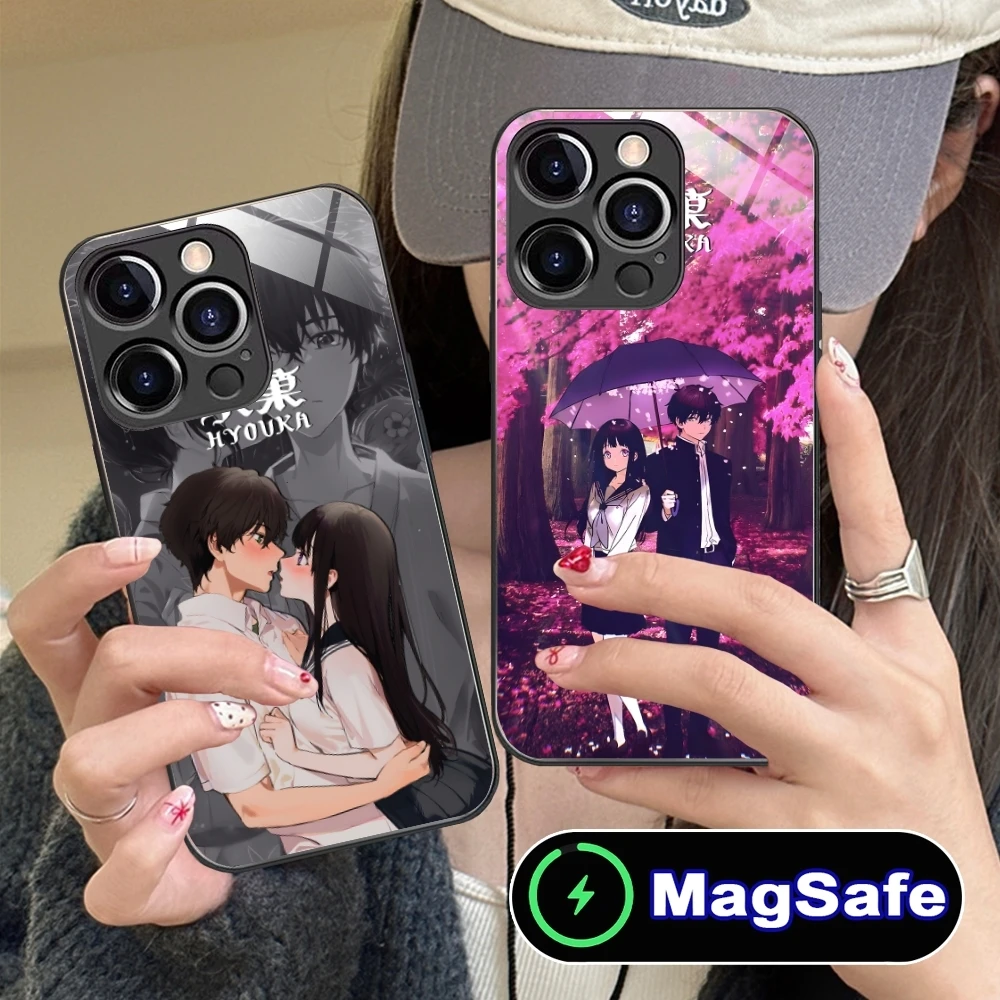 Hyouka Chitanda Oreki Чехол для мобильного телефона iPhone 16 15 14 13 12 11 Pro Max Plus Mini MagSafe