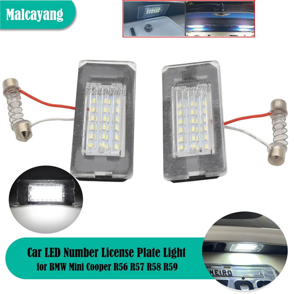 

Лампа с безномером для BMW Mini Cooper R56 R57 R58 R59 51132756227, белая, 2 шт.