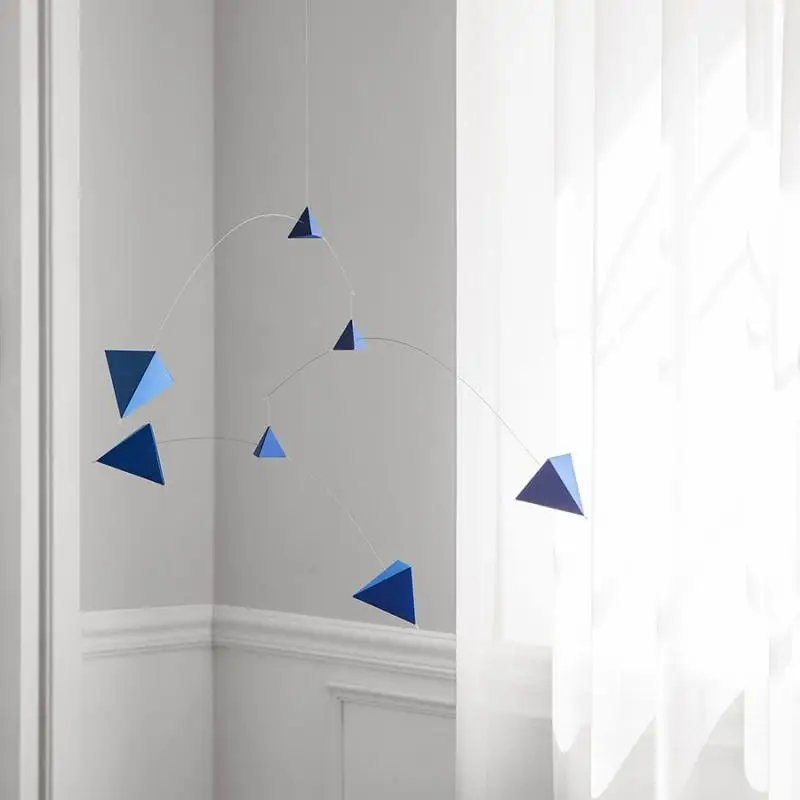 

1Pc Geometric Dynamic Balance Pendant Material Bag Silent Wind Chime Living Room Ins Nordic Diy Handmade Hanging Decoration