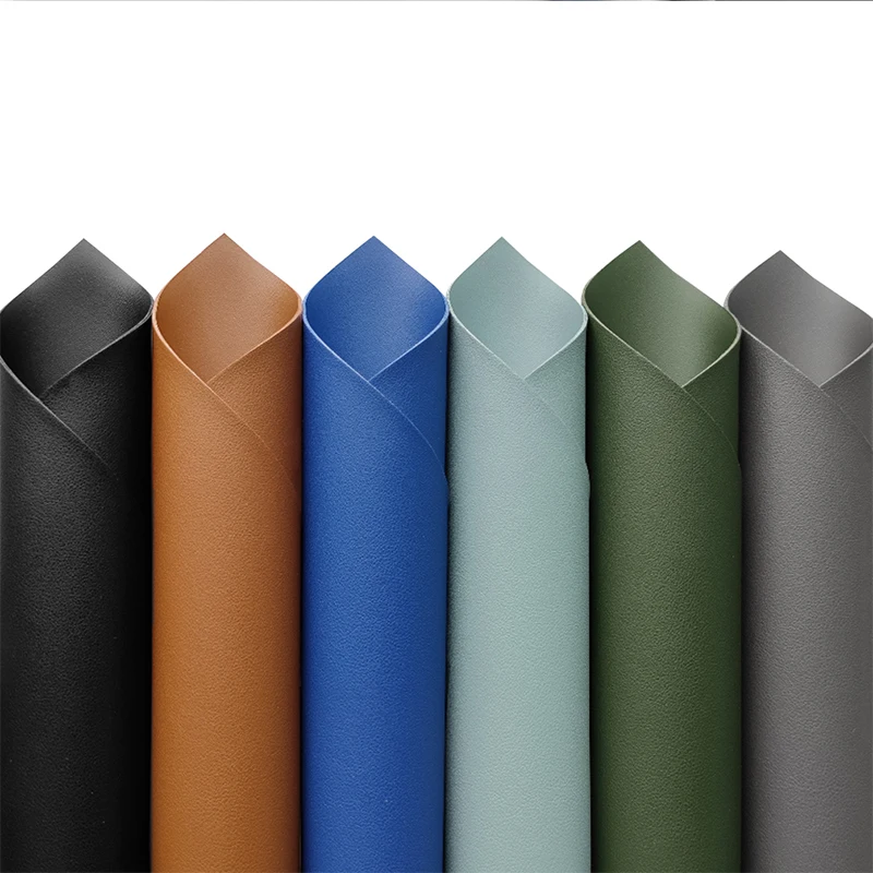 Double-Sided Monochrome Thick Durable Faux Leather Fabric Sheets PU Leatherette for Sofa Crafts Earring Bows DIY Accessories