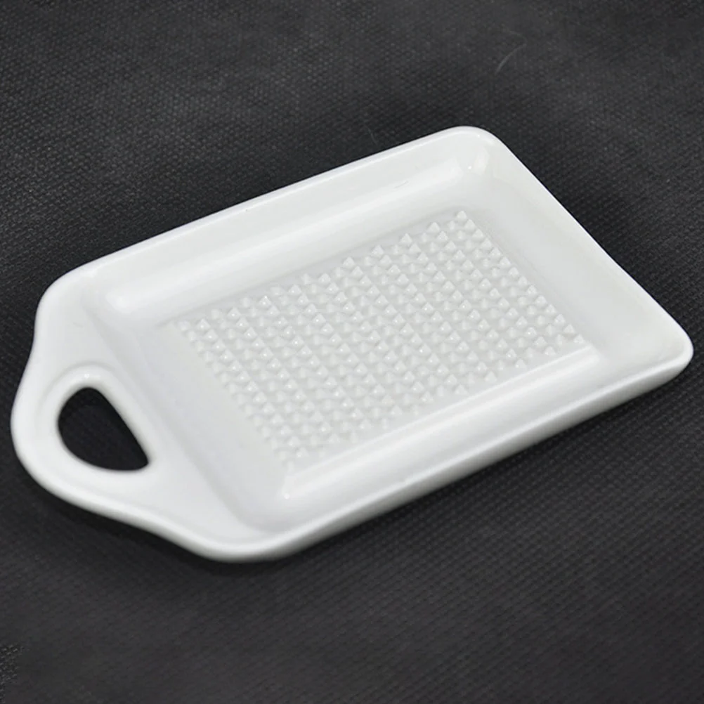 

Manual Ginger Grinder Baby Food Grater Onion Nutmeg Shredder Garlic Plate Lemon Zester Ceramic Mud Small Chocolate