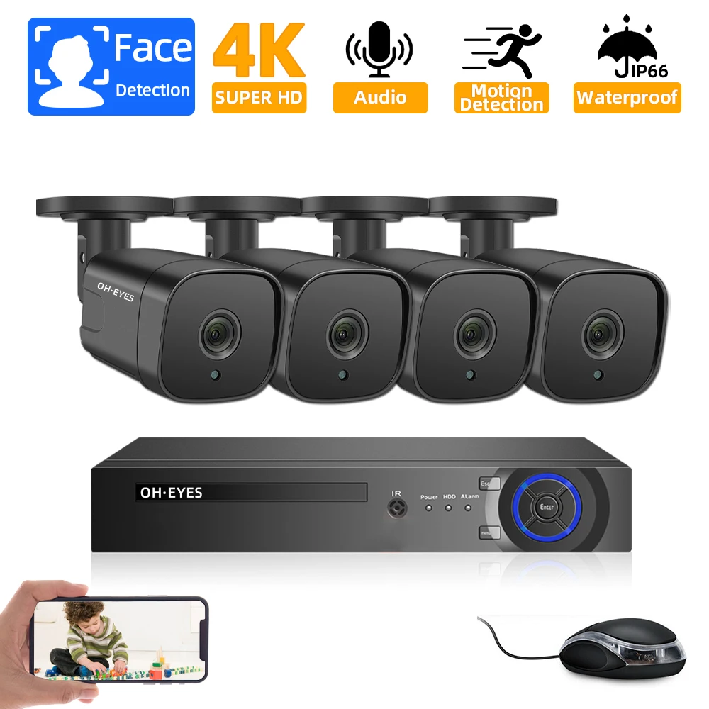 

Камера видеонаблюдения, 4K, 8 Мп, IP66, Ip