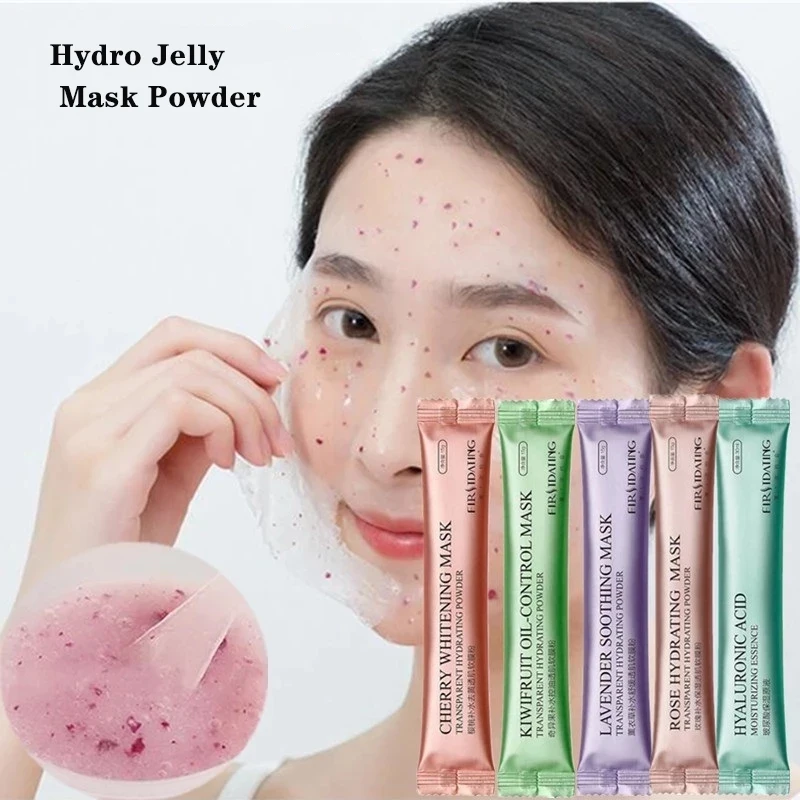 

40PCS Hydro jelly Mask Powder Hyaluronic Acid Anti Aging Anti Wrinkle Female Beauty Collagen Rose Modeling Peel Off Facial Mask