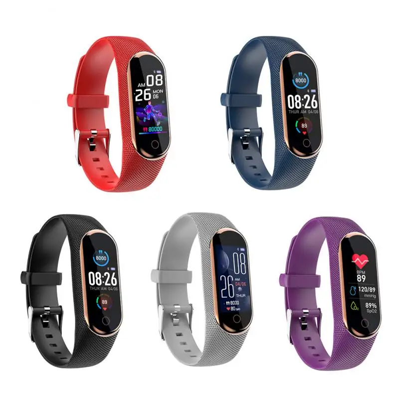 

Bracelet Message Reminder 0.96 Inch Usb Charge Waterproof Heart Rate Monitoring Hd Touch Screen Sports Watch 105mah