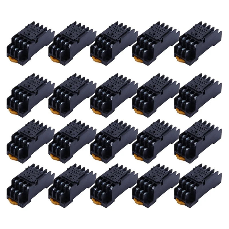 

20X PYF14A DIN Rail Power Relay Socket Base 14 Pin For MY4NJ HH54P MY4