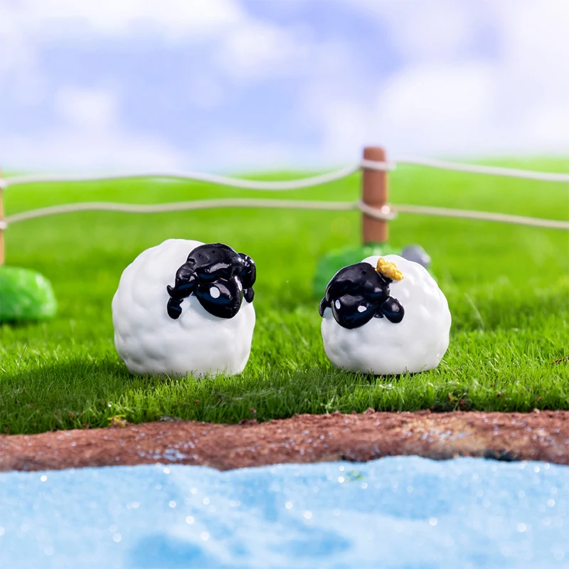 3 шт. креативная милая семья овец маленькая статуя Искусственная елка мини