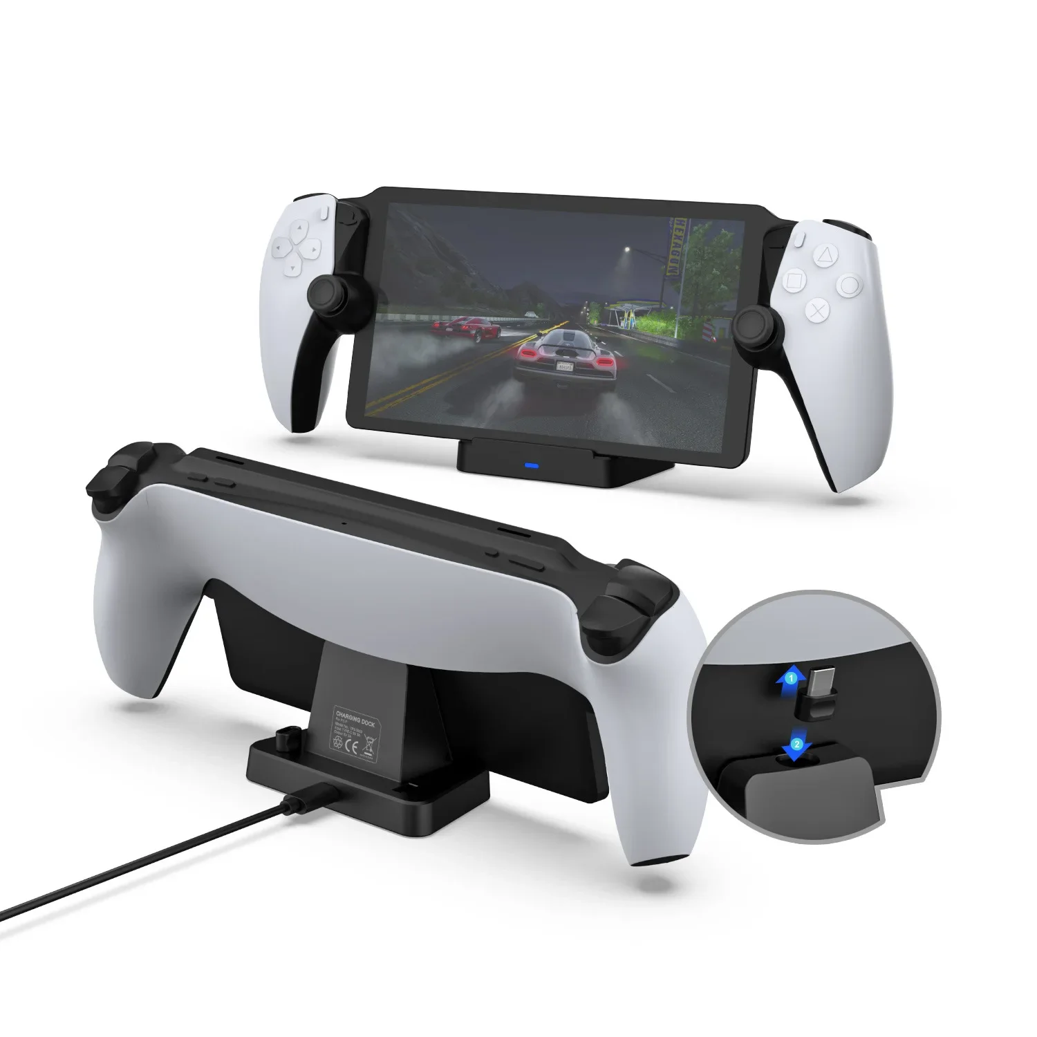 Док-станция для PS5 портативная зарядная док-станция магнитная Type-C