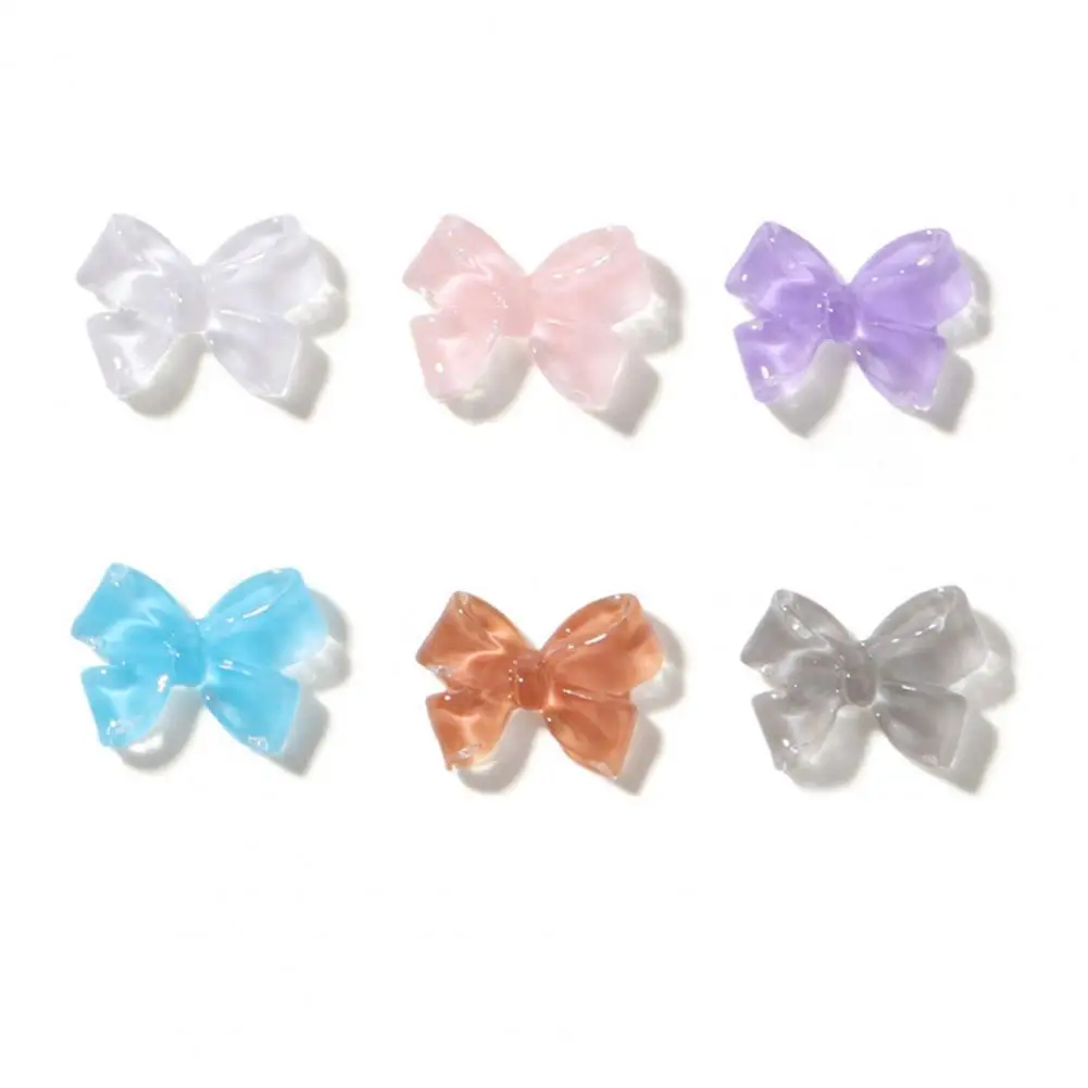 

50Pcs/Set Lovely Nail Resin Stones Easily Stick Colorful Nail Ornament Bowknots DIY Nail Art Decorations