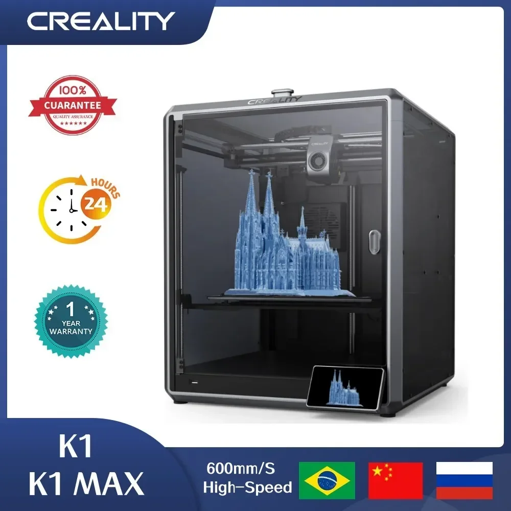 

CREALITY K1/K1 MAX Speedy 3D Printer 600mm/S High-Speed Printing Super Sensing Versatile AI LIDAR Powerful Dual Fan Cooling