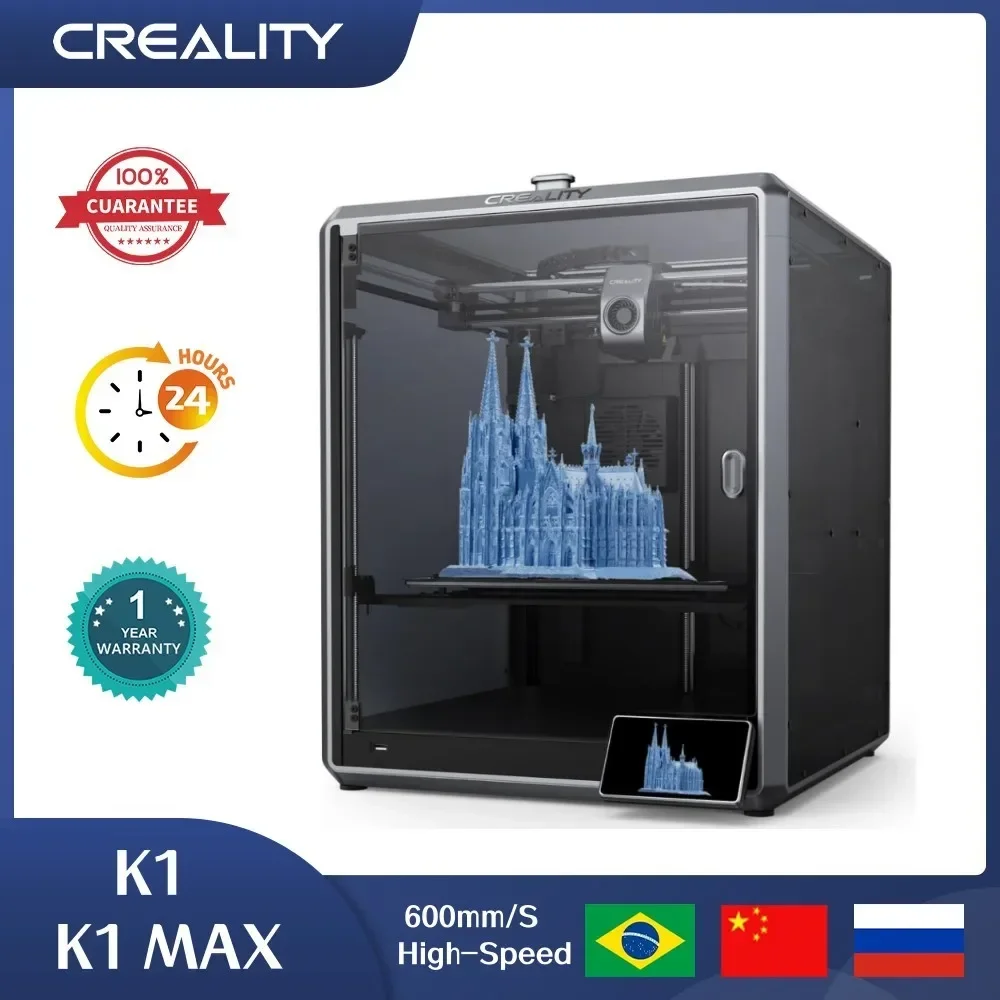 

3D-принтер CREALITY K1/K1 MAX, 600 мм/с, высокоскоростная печать, суперчувствительный Универсальный AI LIDAR, мощный двойной вентилятор охлаждения