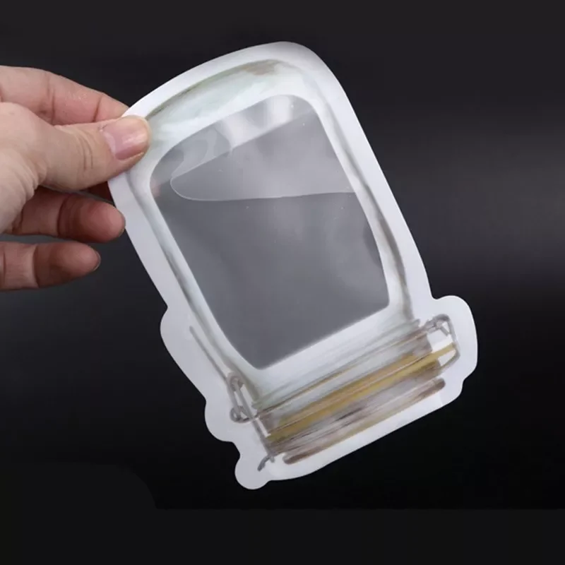 

Reusable Mason Jar Zip lock Bags Food Saver Storage Sandwich Bags For Kitchen Camping Picnic Organizer Food Packaging