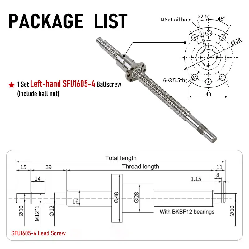 

Набор гаек для шариковых винтов LHOHWP SFU1204/1605/1610/2005