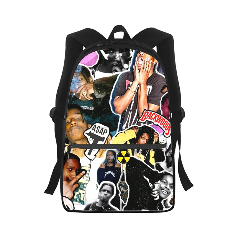 Asap Rocky Rapper TESTING Men Women Backpack 3D Print Fashion Student School Bag Laptop Backpack Kids Travel Shoulder Bag