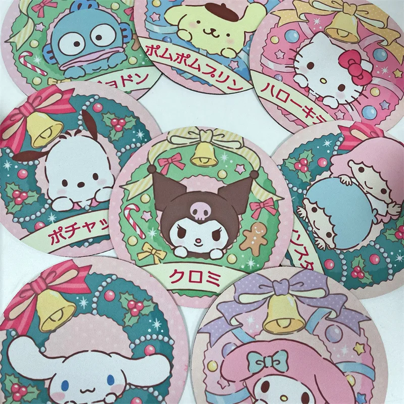 

Kawaii Sanrio изоляционная подставка Hellokittys Cinnamoroll Kuromi Mymelody мультфильм аниме подставка для офиса настольная водопоглощающая подставка