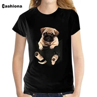 Cashiona Women's Casual T-shirt Short Sleeve Pullovers Oversize 3xl Female Artistic Dogs Print Top 2022 Summer Basic Tees Shirt