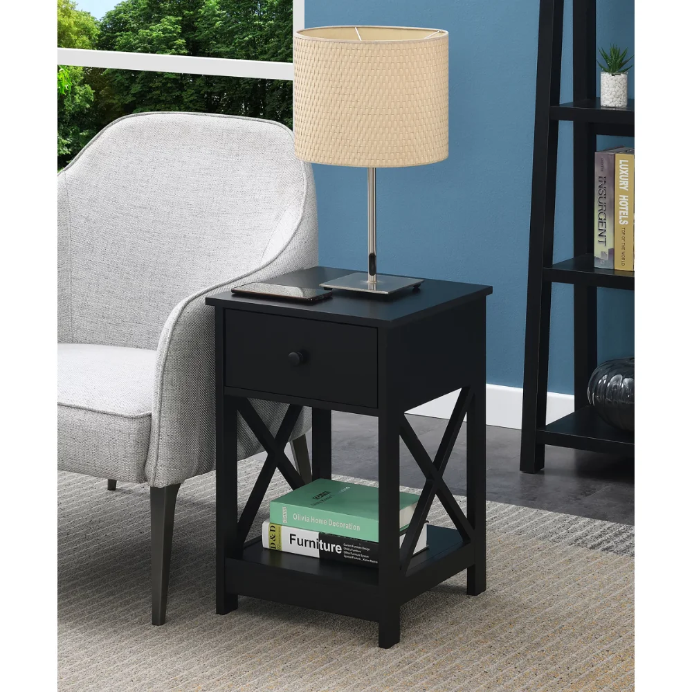 

Oxford 1 Drawer End Table with Shelf, Particle Board