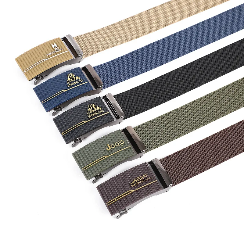 

Ремень мужской тканевый с автоматической пряжкой, широкий тактический, 3,5 см