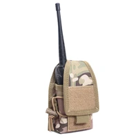military tactical molle radio pouch interphone storage bag airsoft magazine pouches outdoor hunting walkie talkie case holder